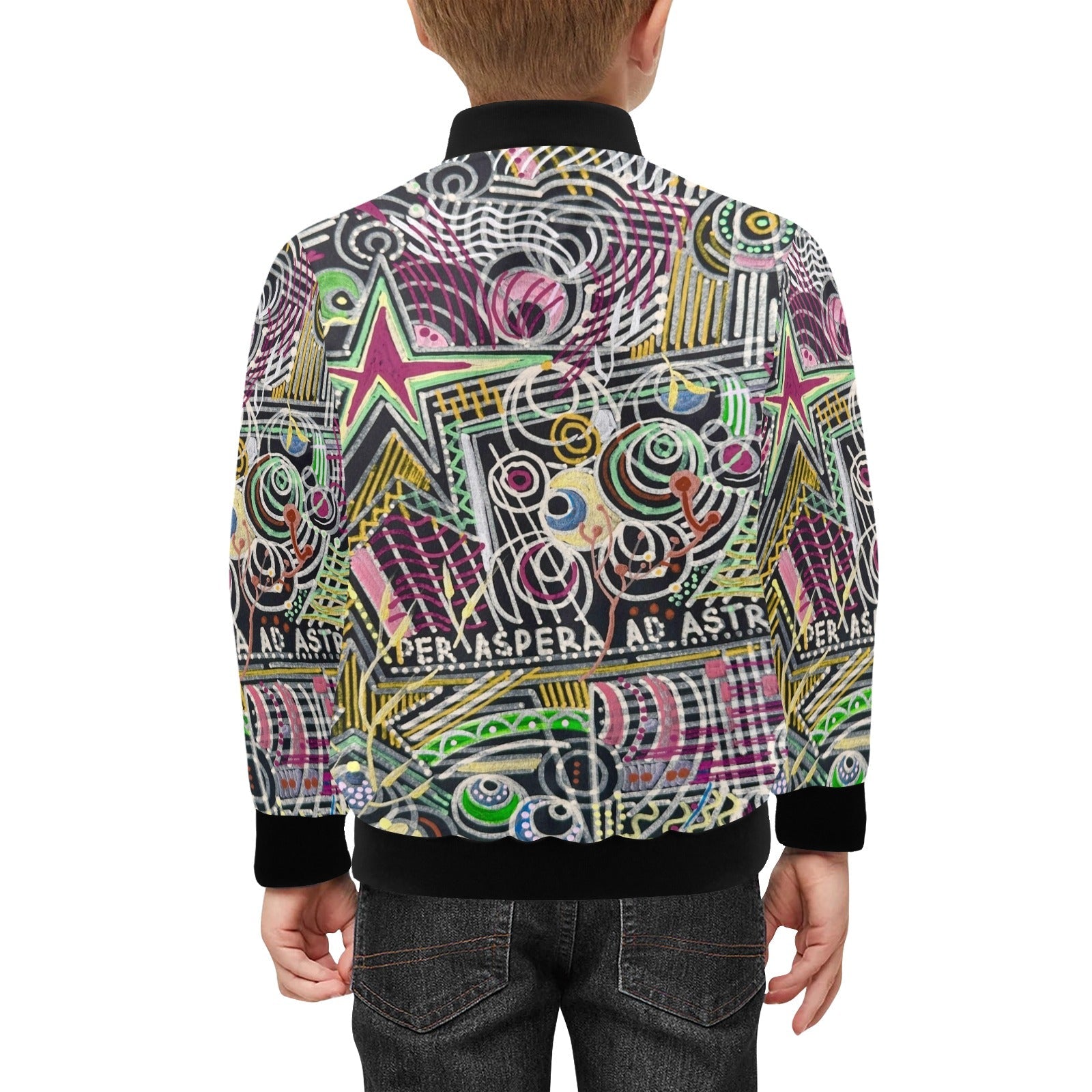 Per Aspera Classic Kids' lined My City Bomber Jacket with Pockets - Lana Art Sweden