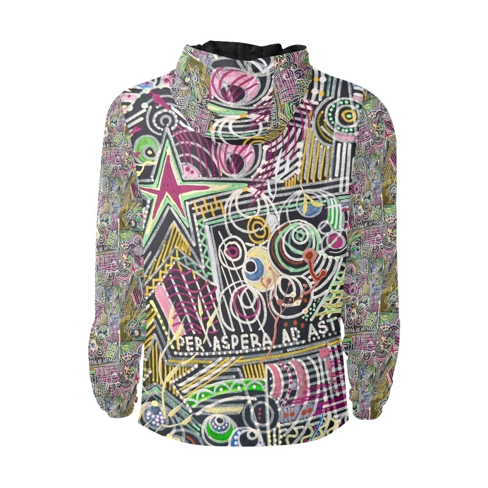 Per Aspera Quilted Unisex Windbreaker - Lana Art Sweden