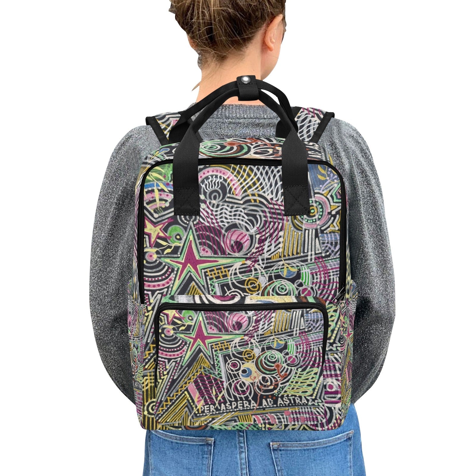 Per Aspera Twin Handle Backpack - Lana Art Sweden