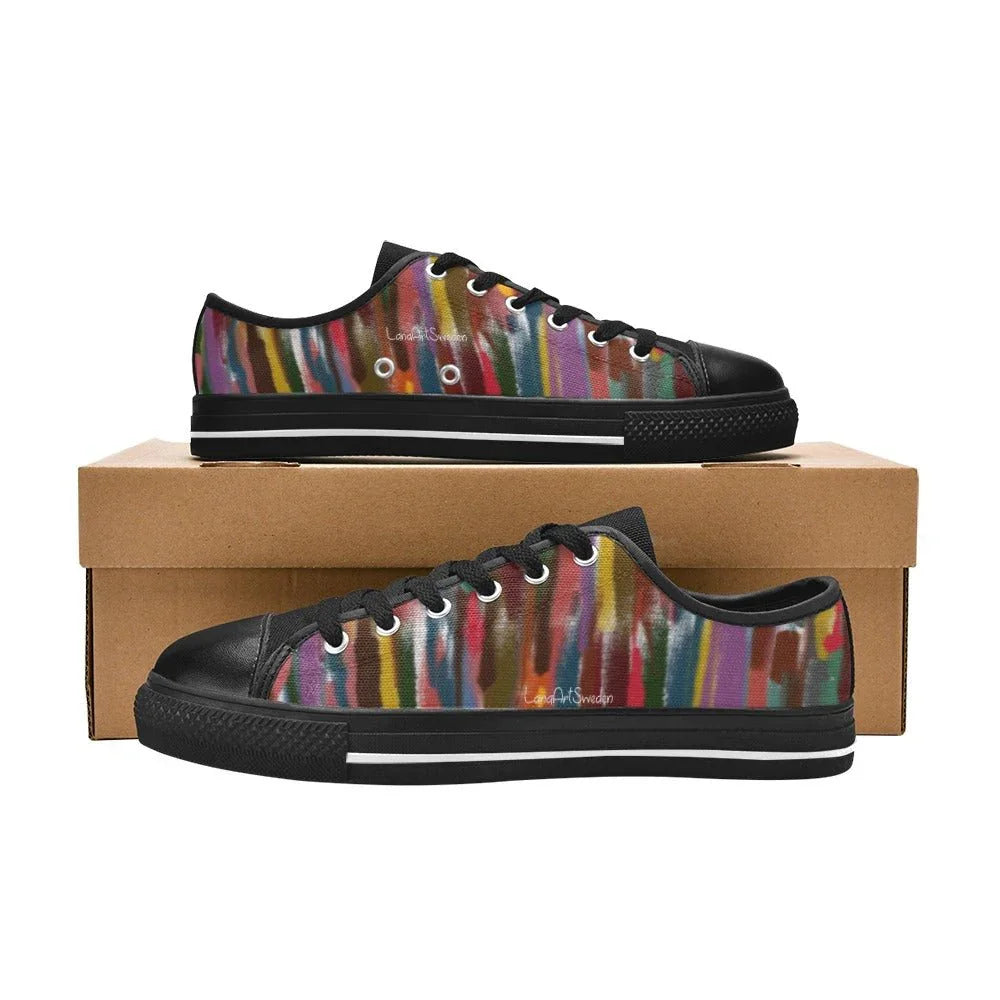 Power Stripes Men's Classic Canvas Shoes - Lana Art Sweden