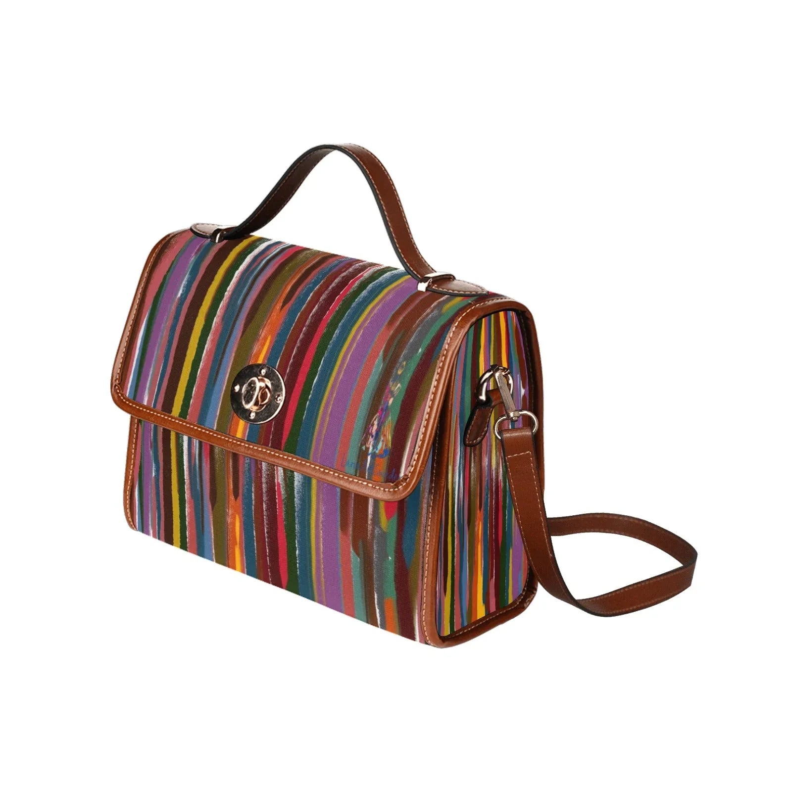 Power Stripes Waterproof Shoulder Strap Canvas Bag - Lana Art Sweden