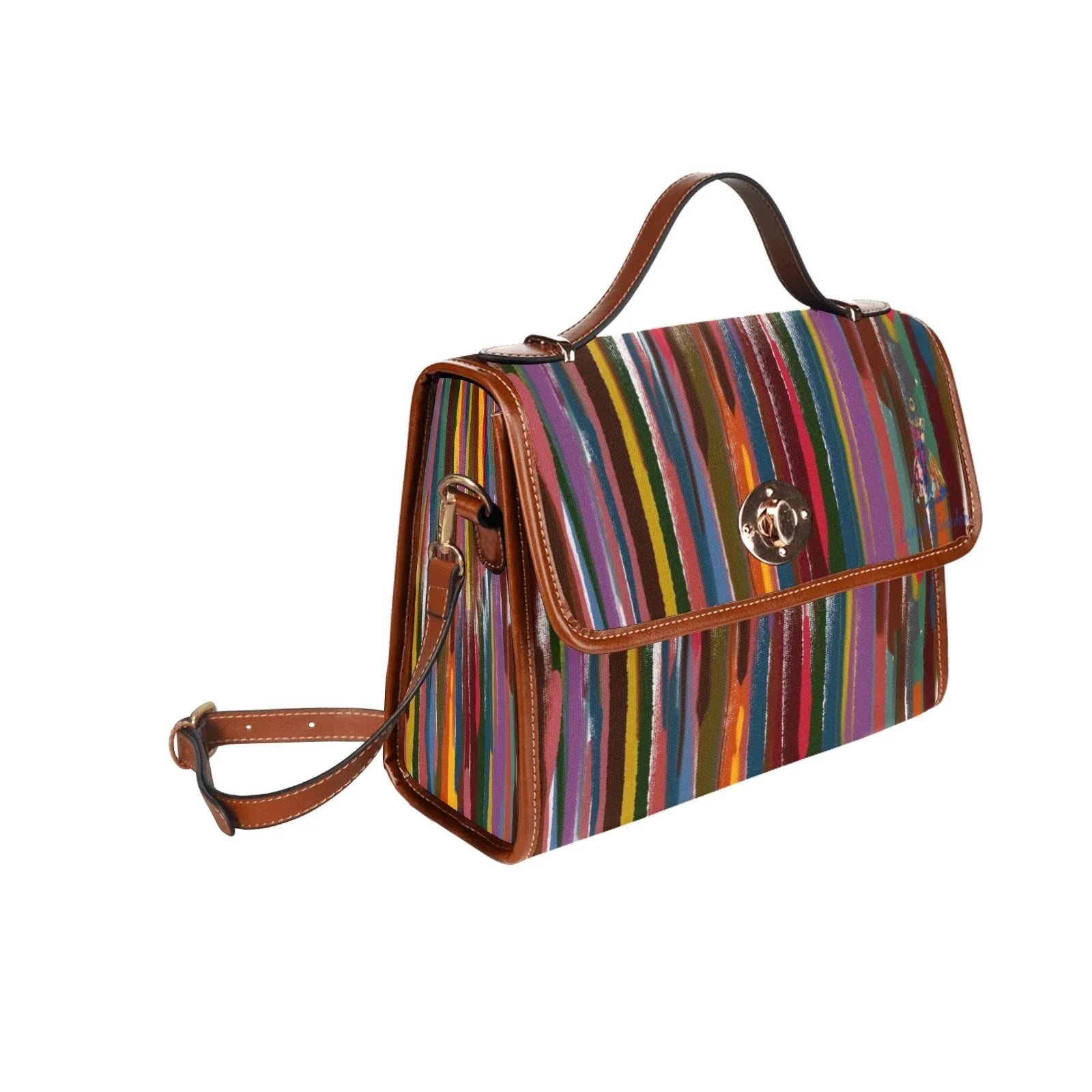 Power Stripes Waterproof Shoulder Strap Canvas Bag - Lana Art Sweden