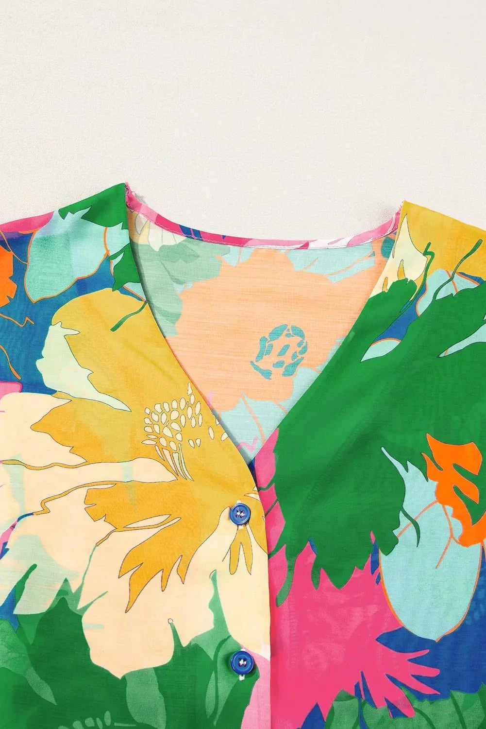 Printed Button Up Half Sleeve Shirt - Lana Art Sweden