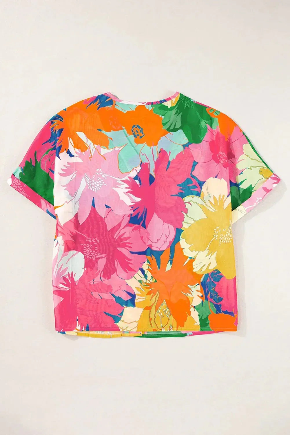 Printed Button Up Half Sleeve Shirt - Lana Art Sweden