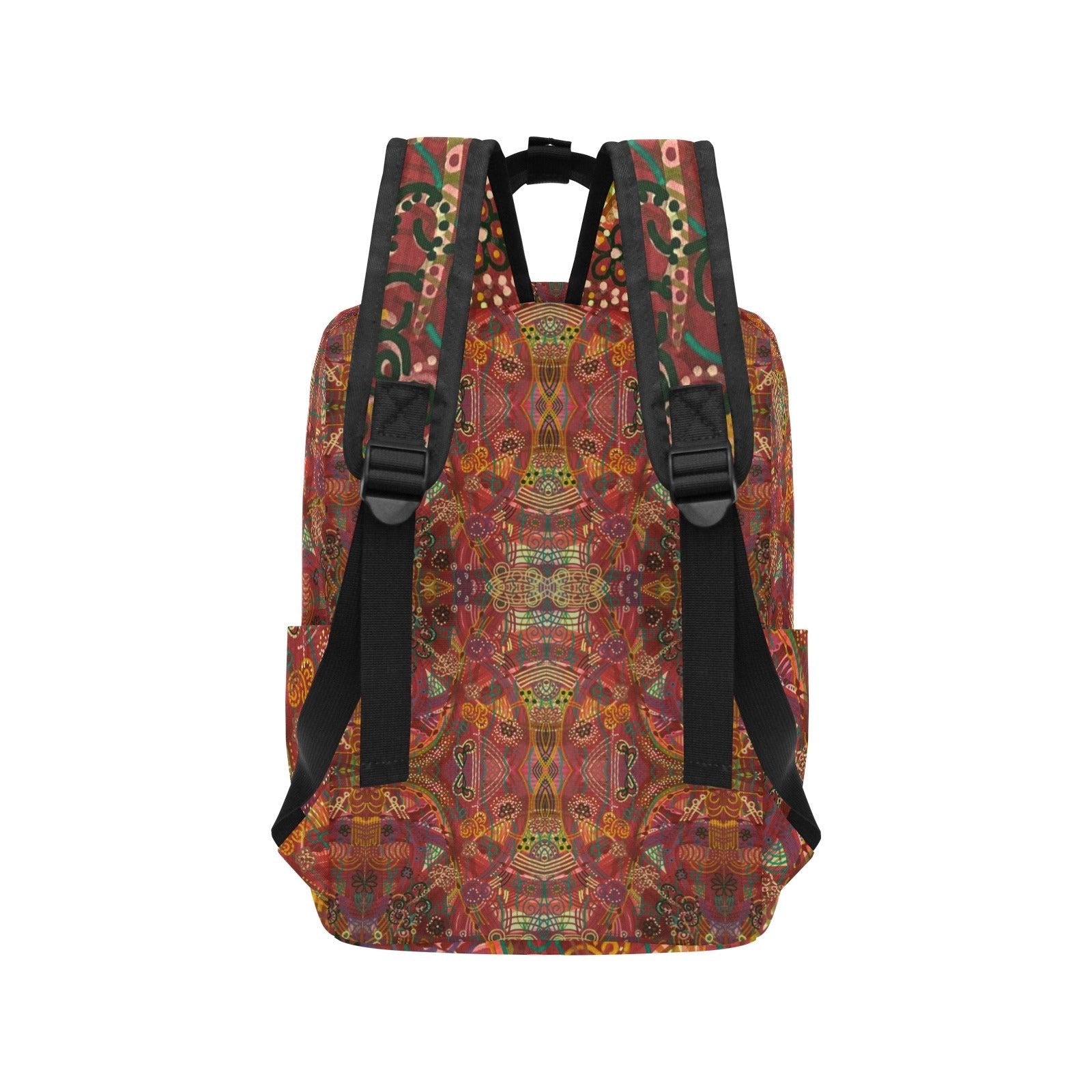 Purple Swirls Red Twin Handle Backpac - Lana Art Sweden