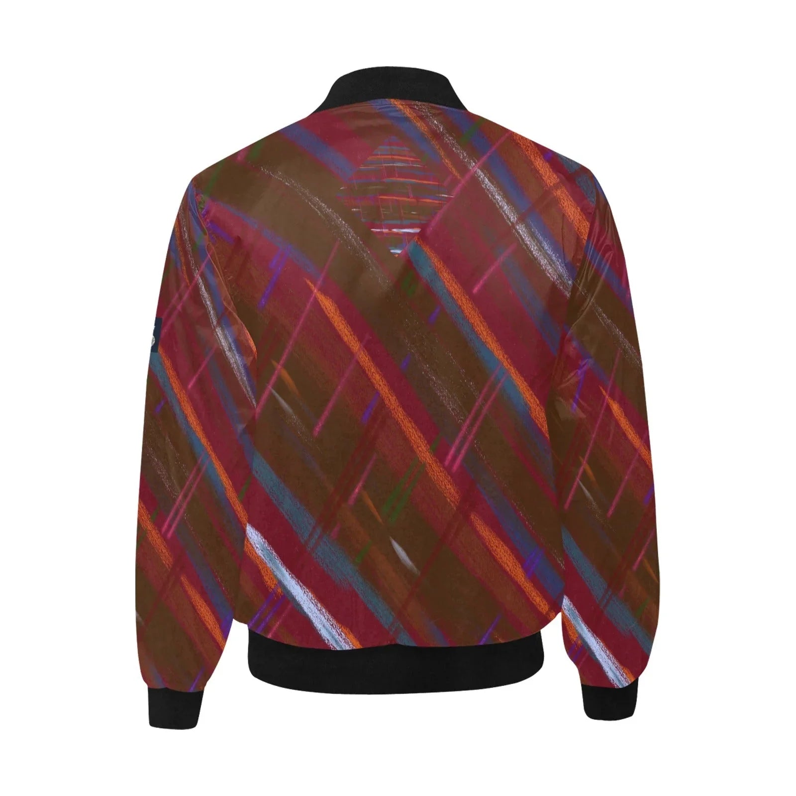 Red Tartan Warm Women's Bomber Jacket - Lana Art Sweden
