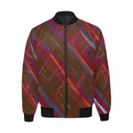 Red Tartan Warm Women's Bomber Jacket - Lana Art Sweden