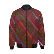 Red Tartan Warm Women's Bomber Jacket - Lana Art Sweden