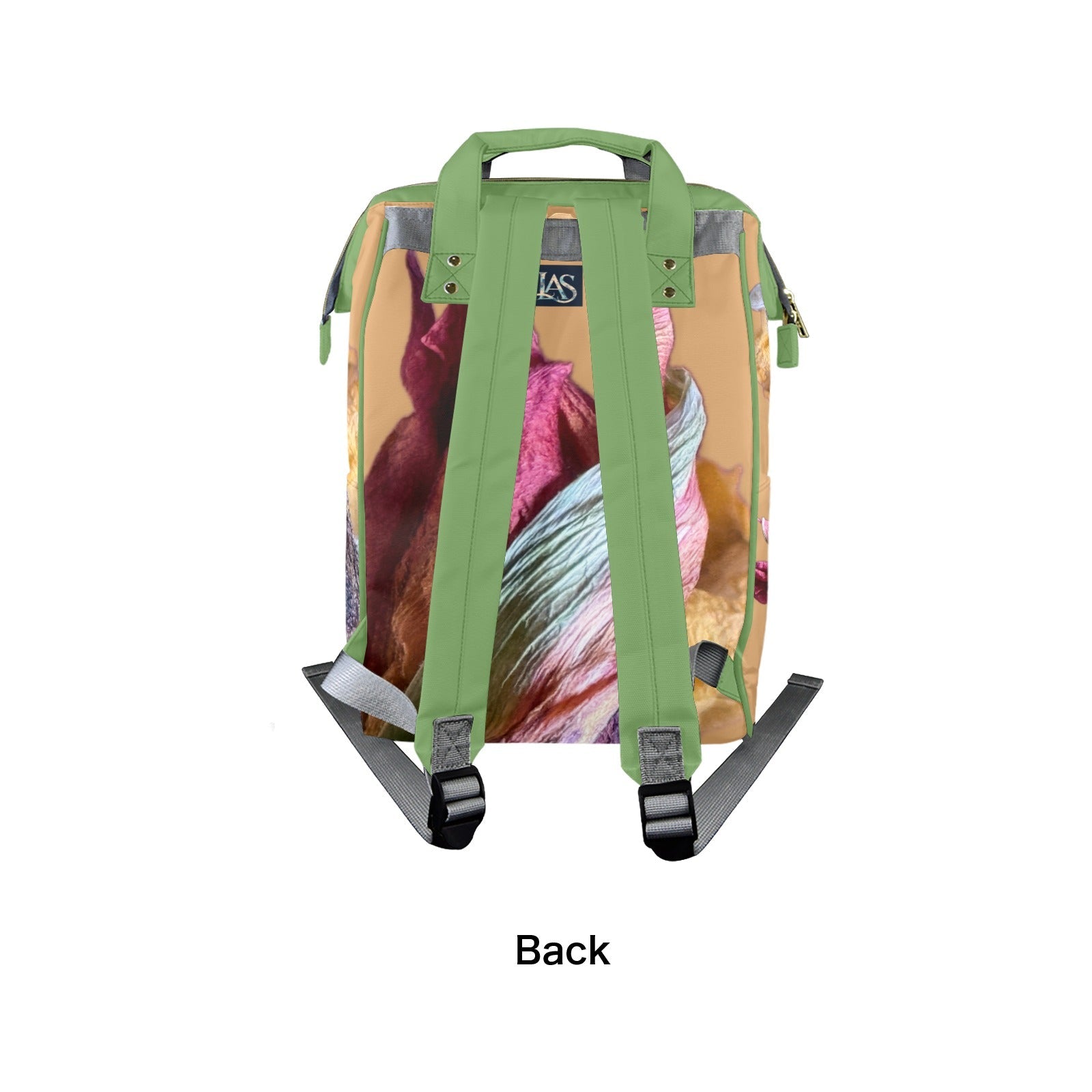 Red Tulip Twist Gold Multi - Function Travel Diaper Bag - Large - Lana Art Sweden