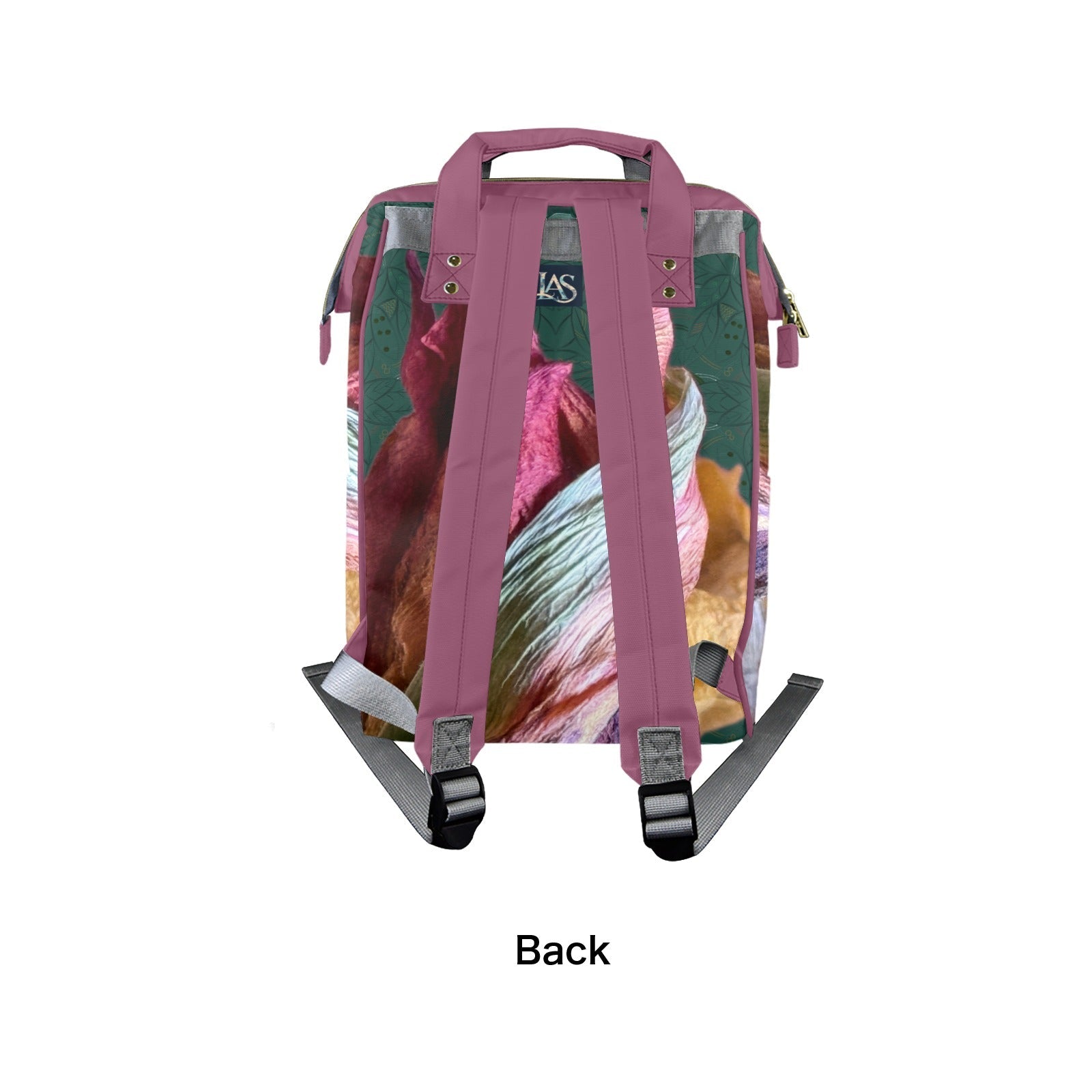 Red Tulip Twist Large Multi - Function Travel Diaper Bag - Lana Art Sweden