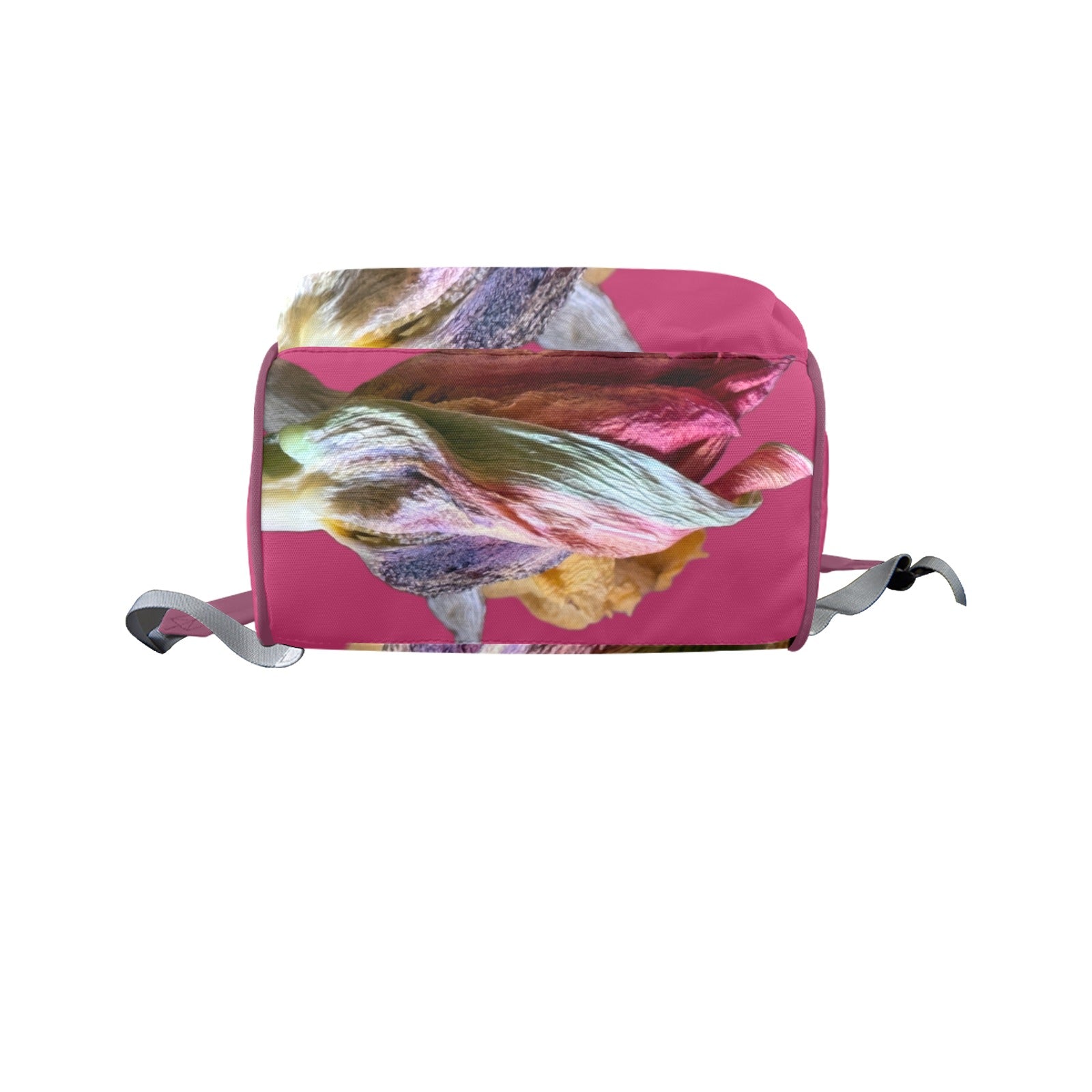 Red Tulip Twist Magenta Large Multi - Function Travel Diaper Bag - Lana Art Sweden