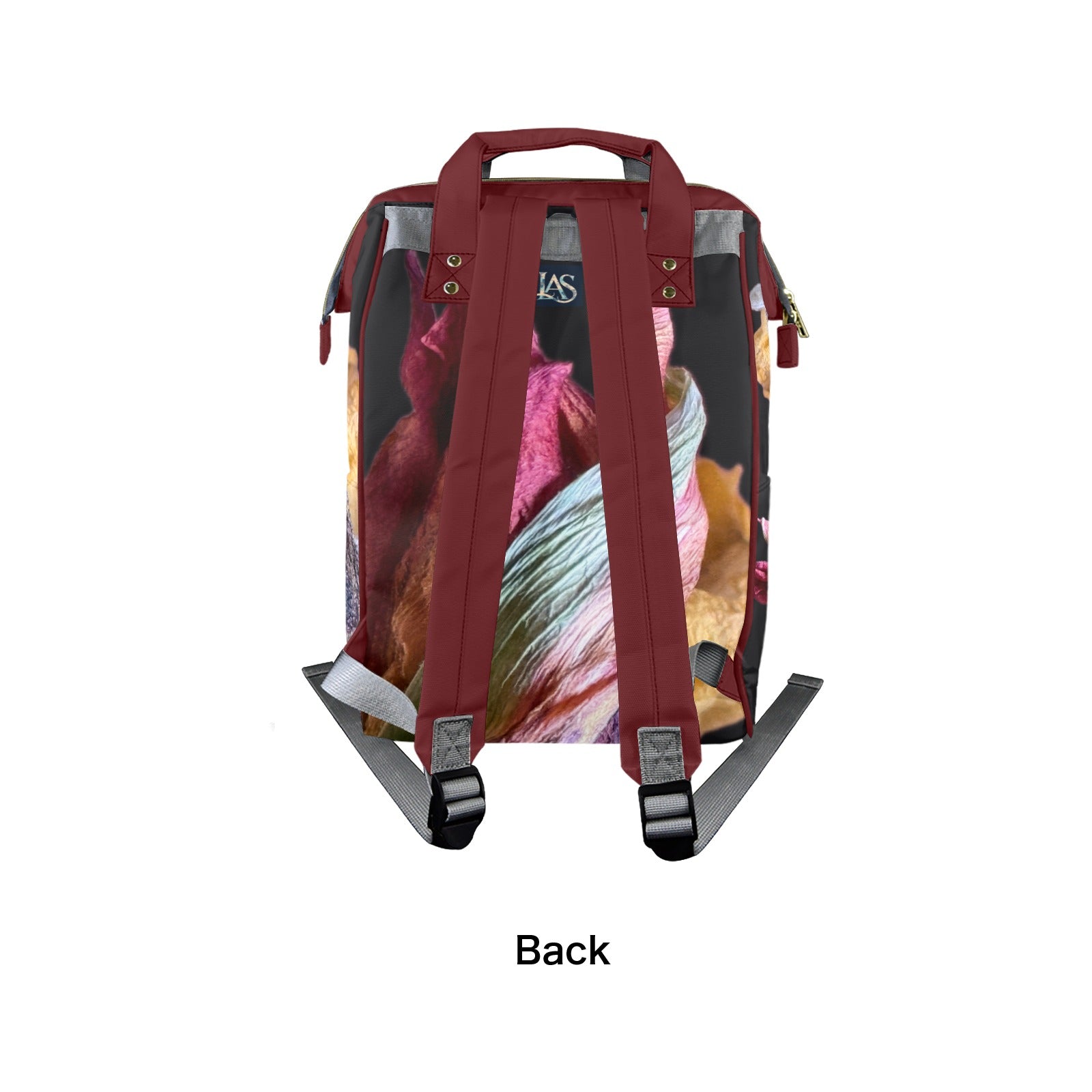 Red Tulip Twist Noir Multi - Function Travel Diaper Bag - Large - Lana Art Sweden