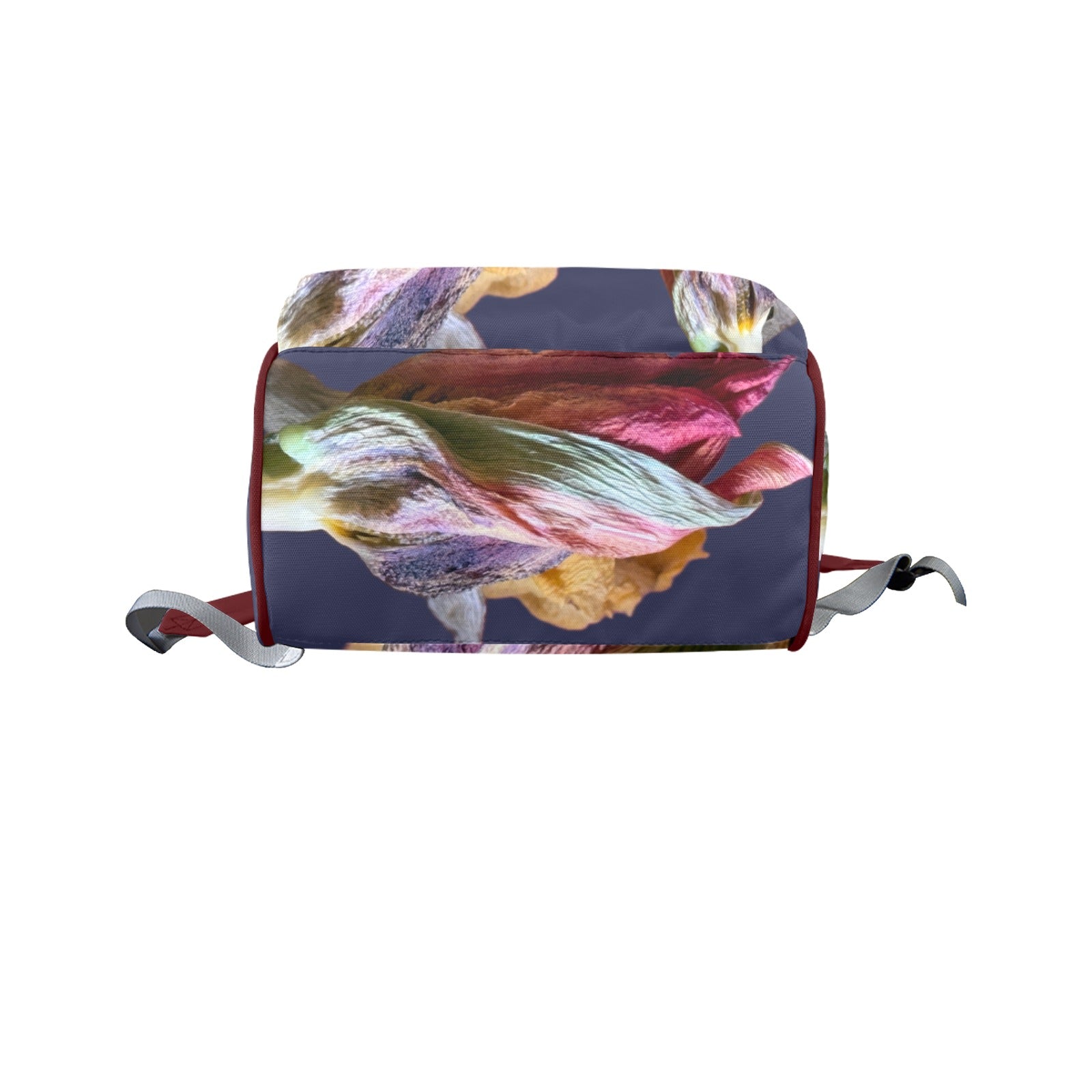 Red Tulip Twist Ocean Multi - Function Travel Diaper Bag - Large - Lana Art Sweden
