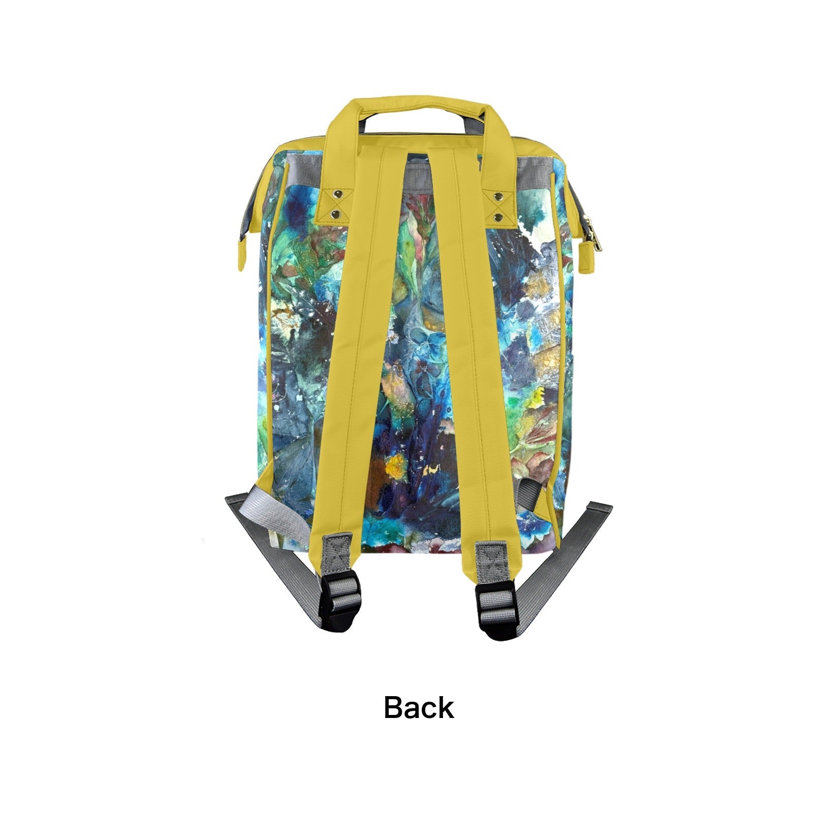 Rhapsody of Spring Mustard Multi - Function Travel Diaper Bag - Large - Lana Art Sweden