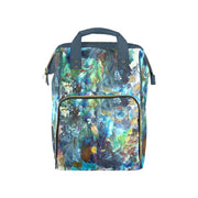 Rhapsody of Spring Sea Green Multi - Function Travel Diaper Bag - Large - Lana Art Sweden