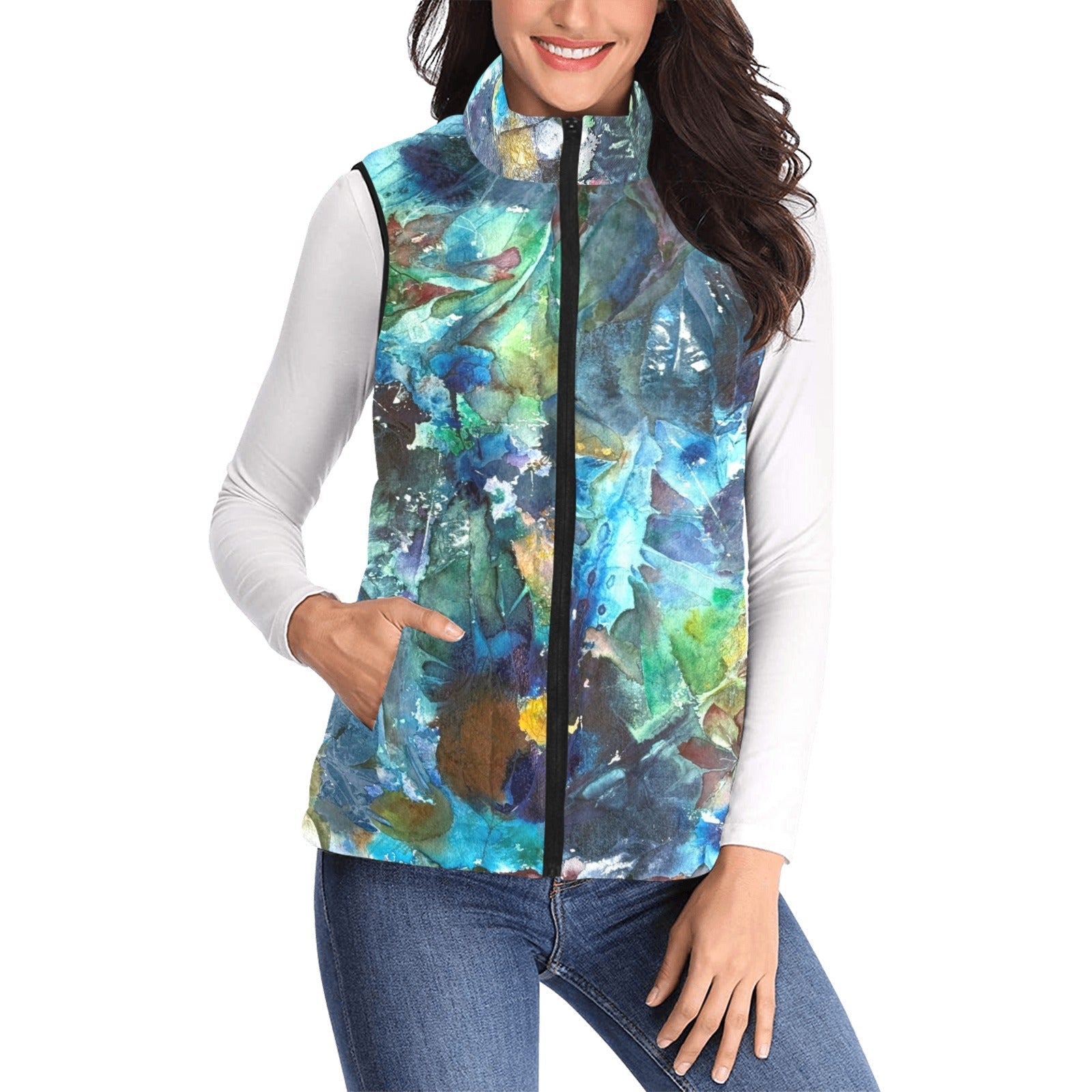 Rhapsody of Spring Women's Padded Vest - Lana Art Sweden