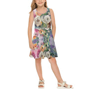 Roses for You! Girls' Sleeveless Sundress - Lana Art Sweden
