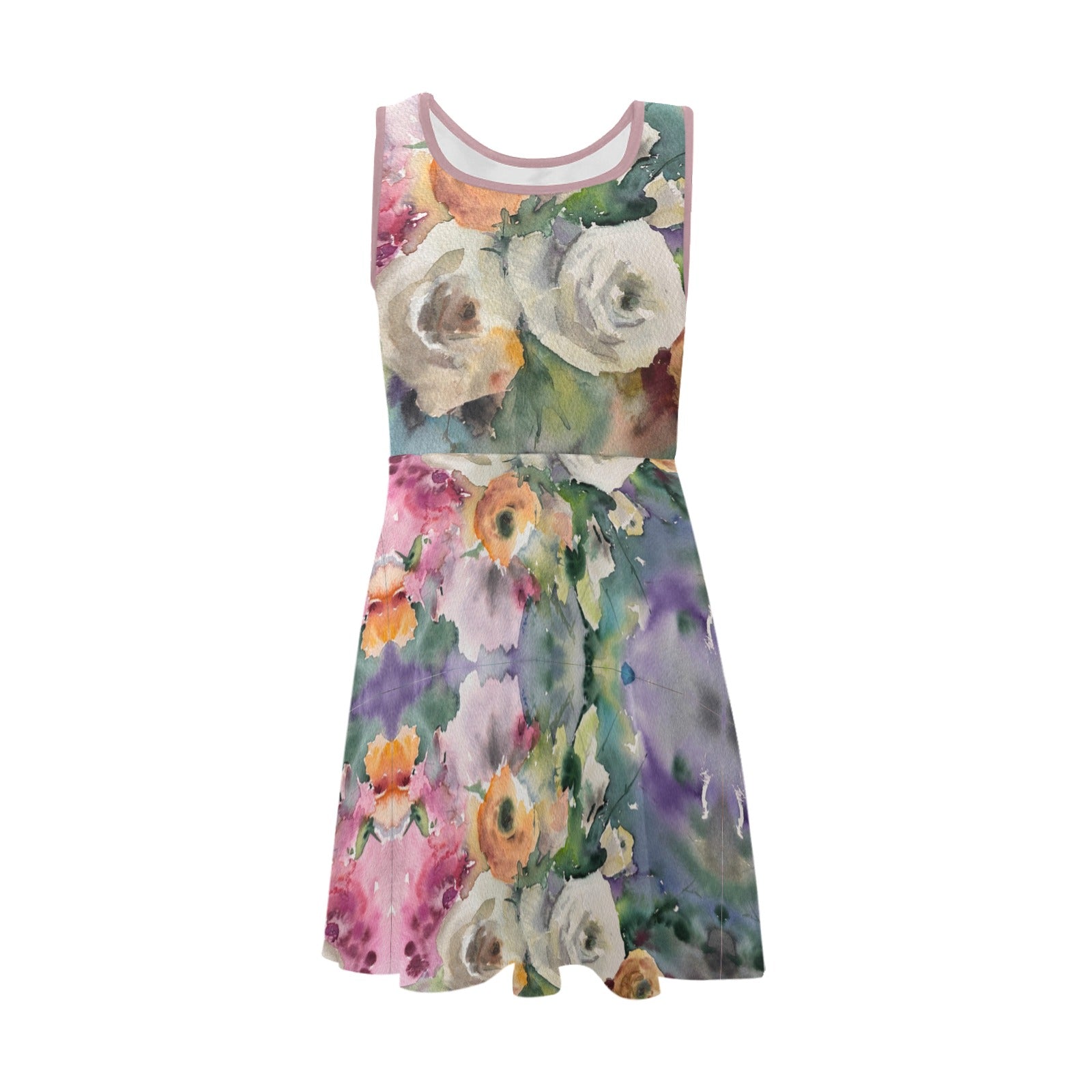 Roses for You! Girls' Sleeveless Sundress - Lana Art Sweden