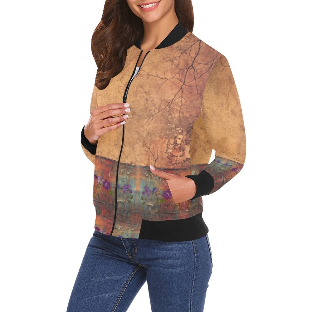 Rusty Life Bomber Jacket for Women - Lana Art Sweden