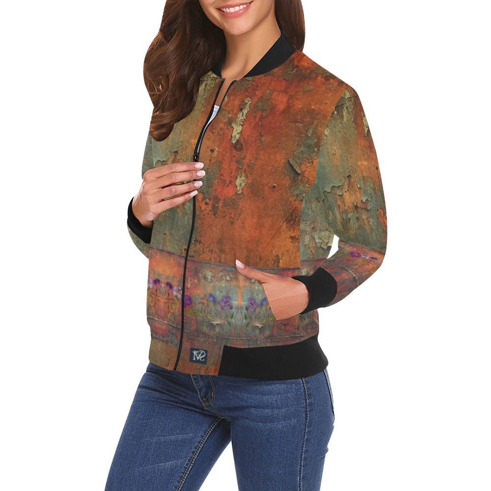 Rusty Life Bomber Jacket for Women - Lana Art Sweden