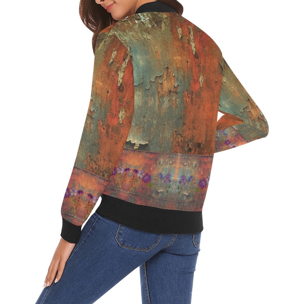 Rusty Life Bomber Jacket for Women - Lana Art Sweden