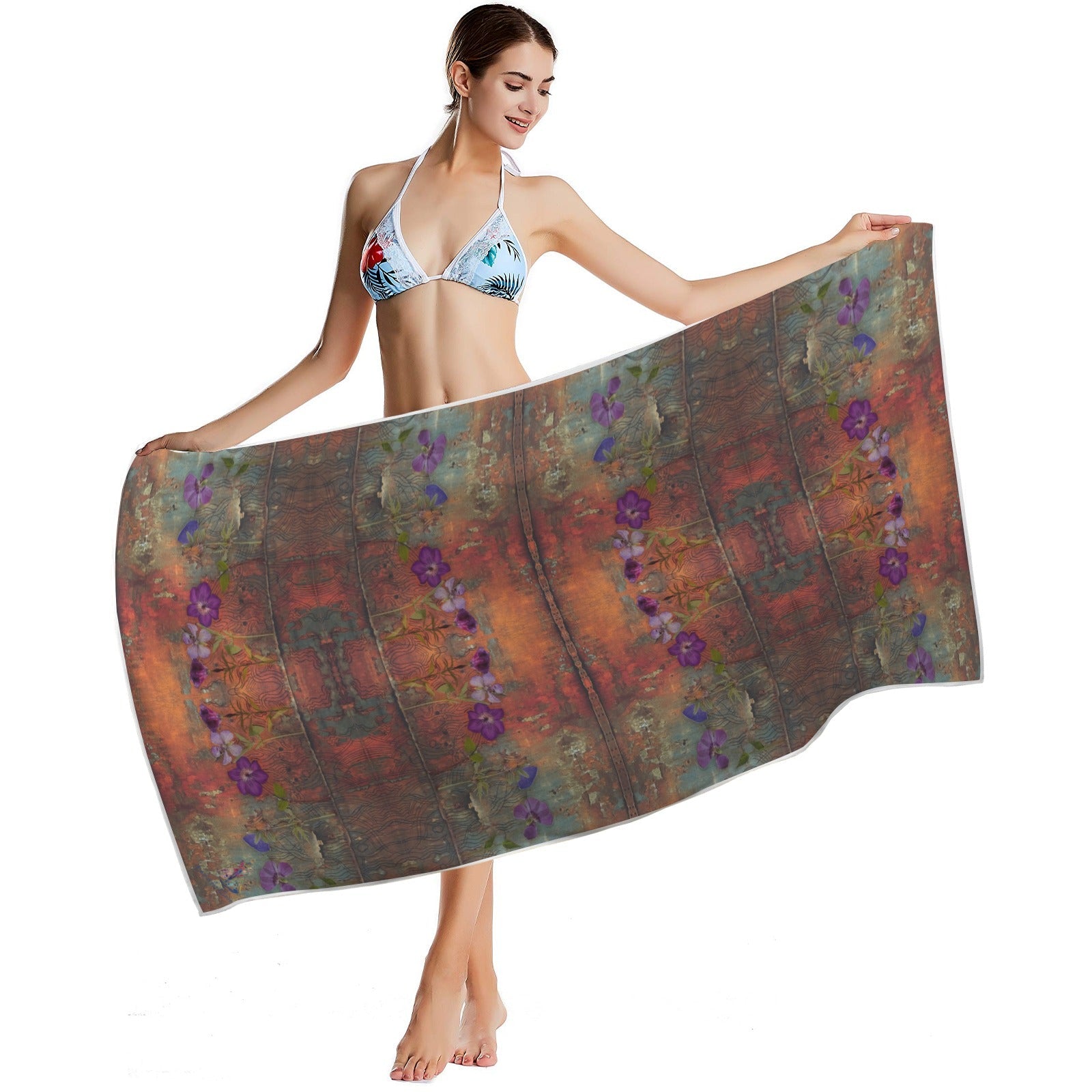 Rusty Life Quick - Dry Beach Towel 30"x61" - Lana Art Sweden