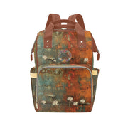 Rusty Life with Tulips Multi - Function Diaper Backpack/Diaper Bag - Lana Art Sweden