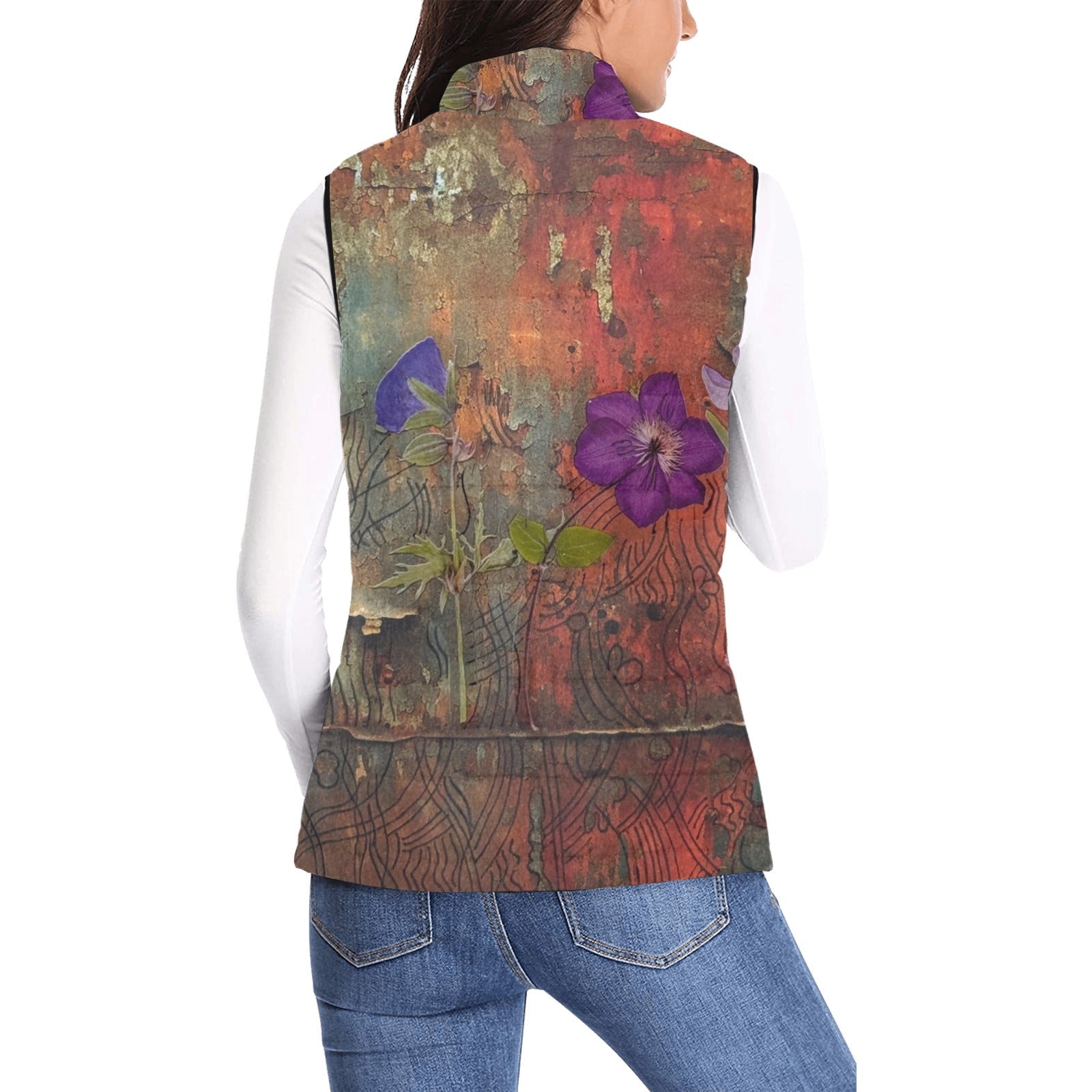 Rusty Life Women's Padded Vest - Lana Art Sweden