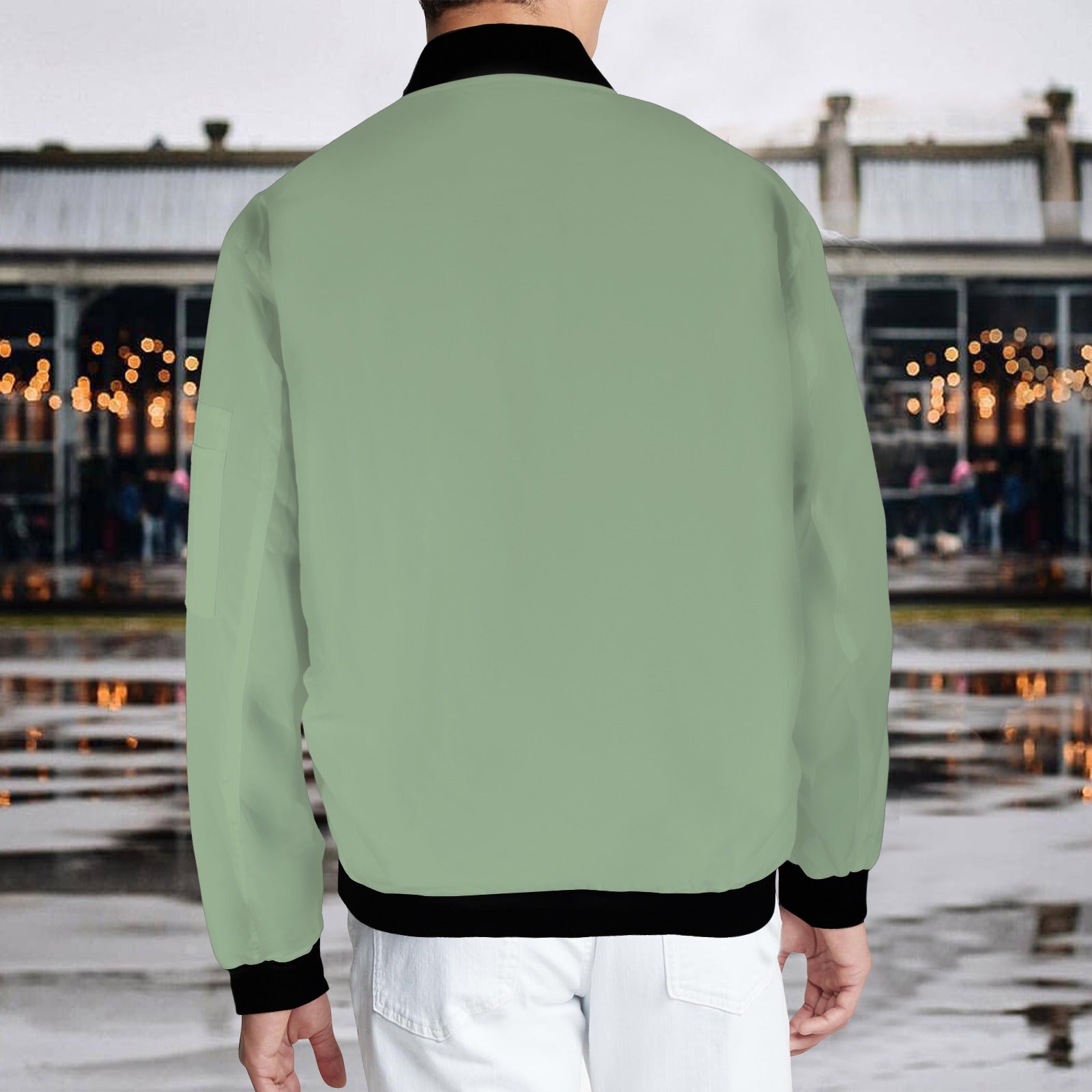 Sage Spring Men's Bomber Jacket - Lana Art Sweden