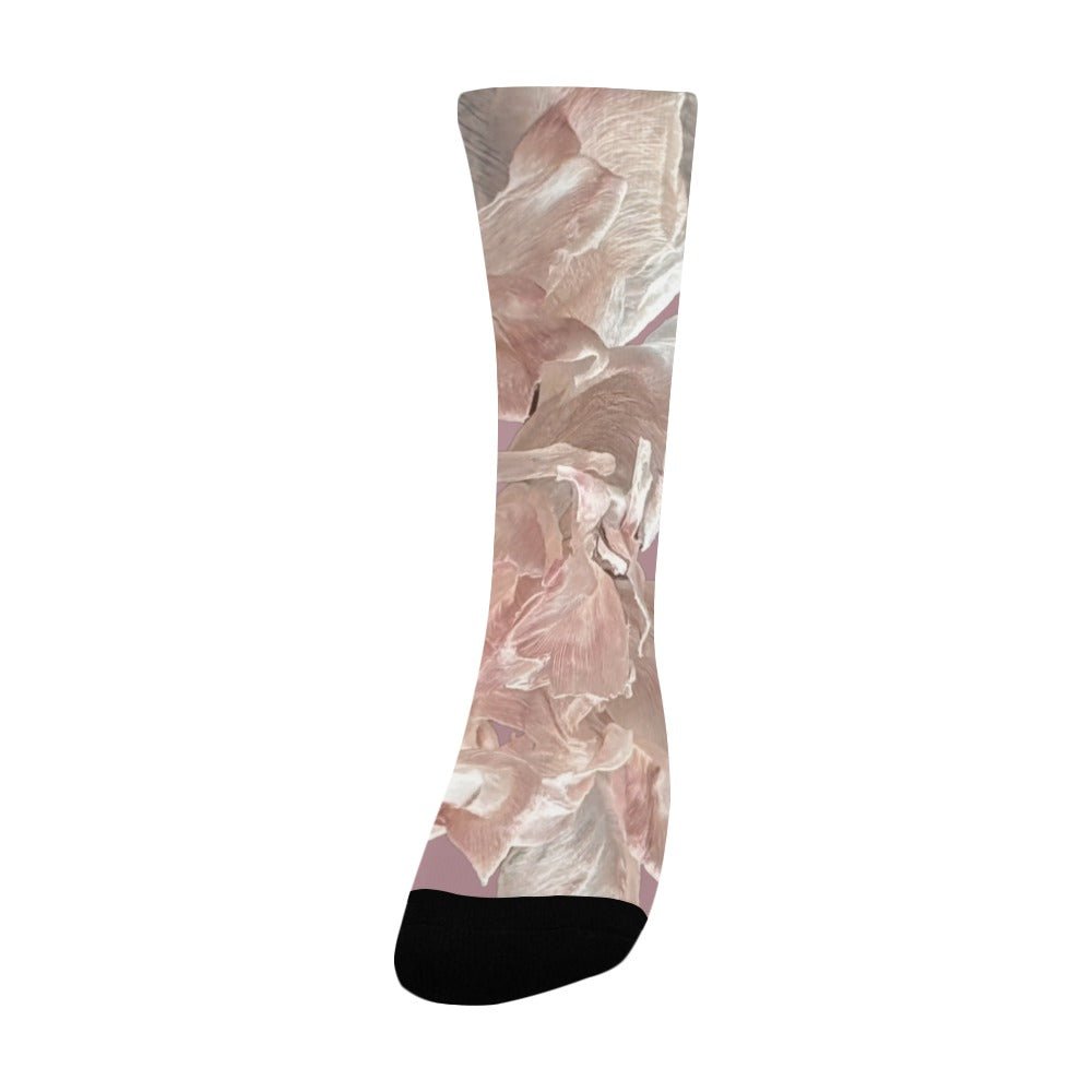 Shaggy Tulip Blush Women's Custom Socks - Lana Art Sweden