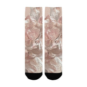 Shaggy Tulip in Transcendent Pink Women's Custom Socks - Lana Art Sweden