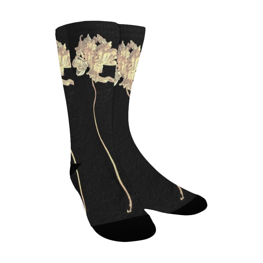 Single Tulip Drama Women's Custom Socks - Lana Art Sweden