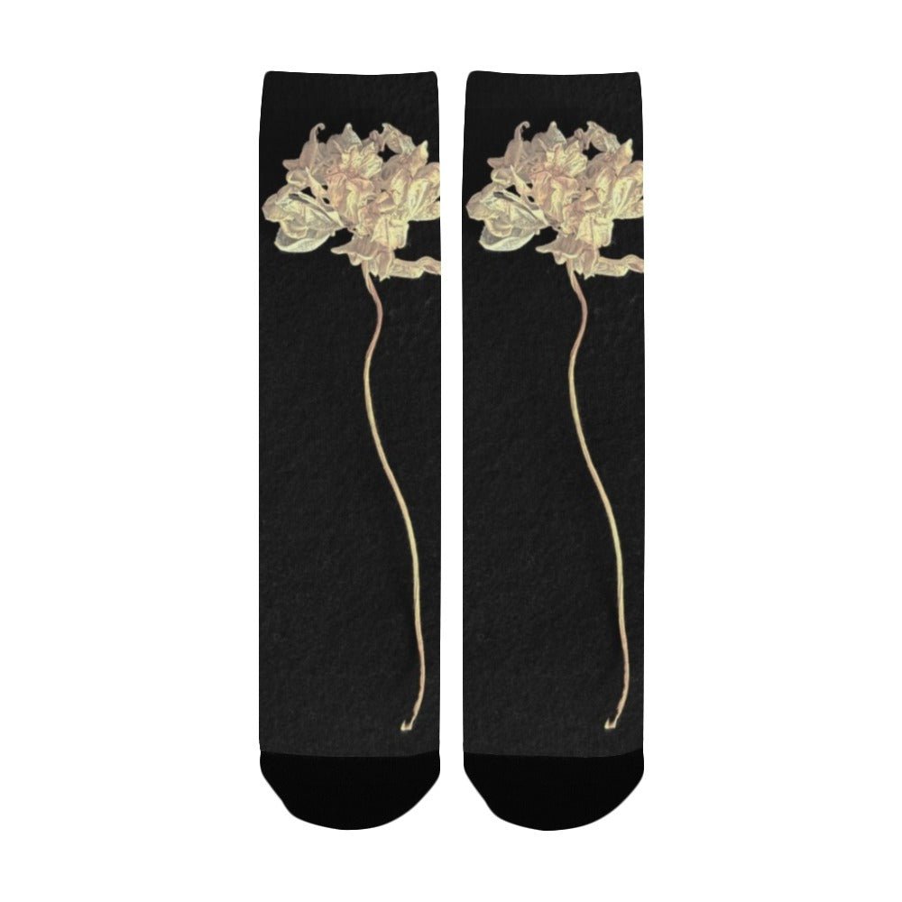 Single Tulip Drama Women's Custom Socks - Lana Art Sweden