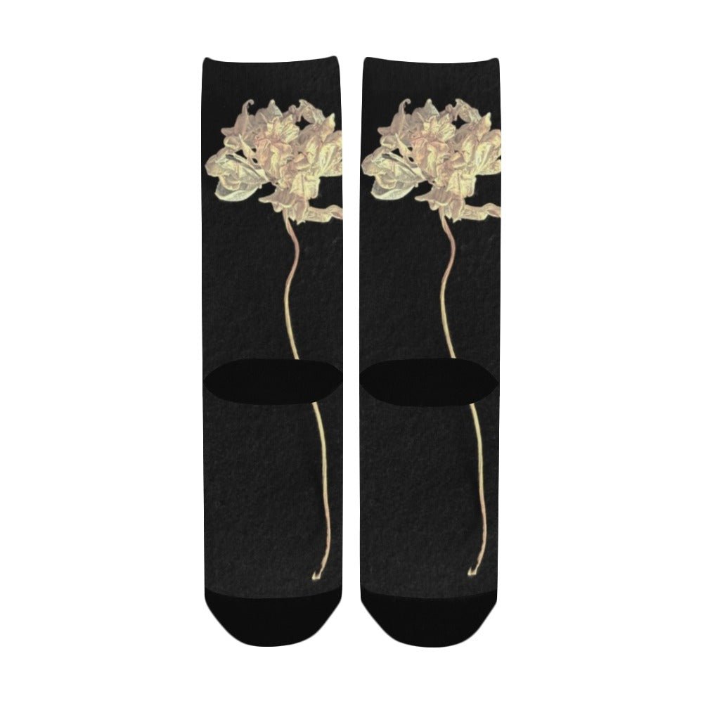 Single Tulip Drama Women's Custom Socks - Lana Art Sweden