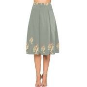 Single Tulip Moon Beam 2 Mnemosyne Women's Crepe Skirt - Lana Art Sweden