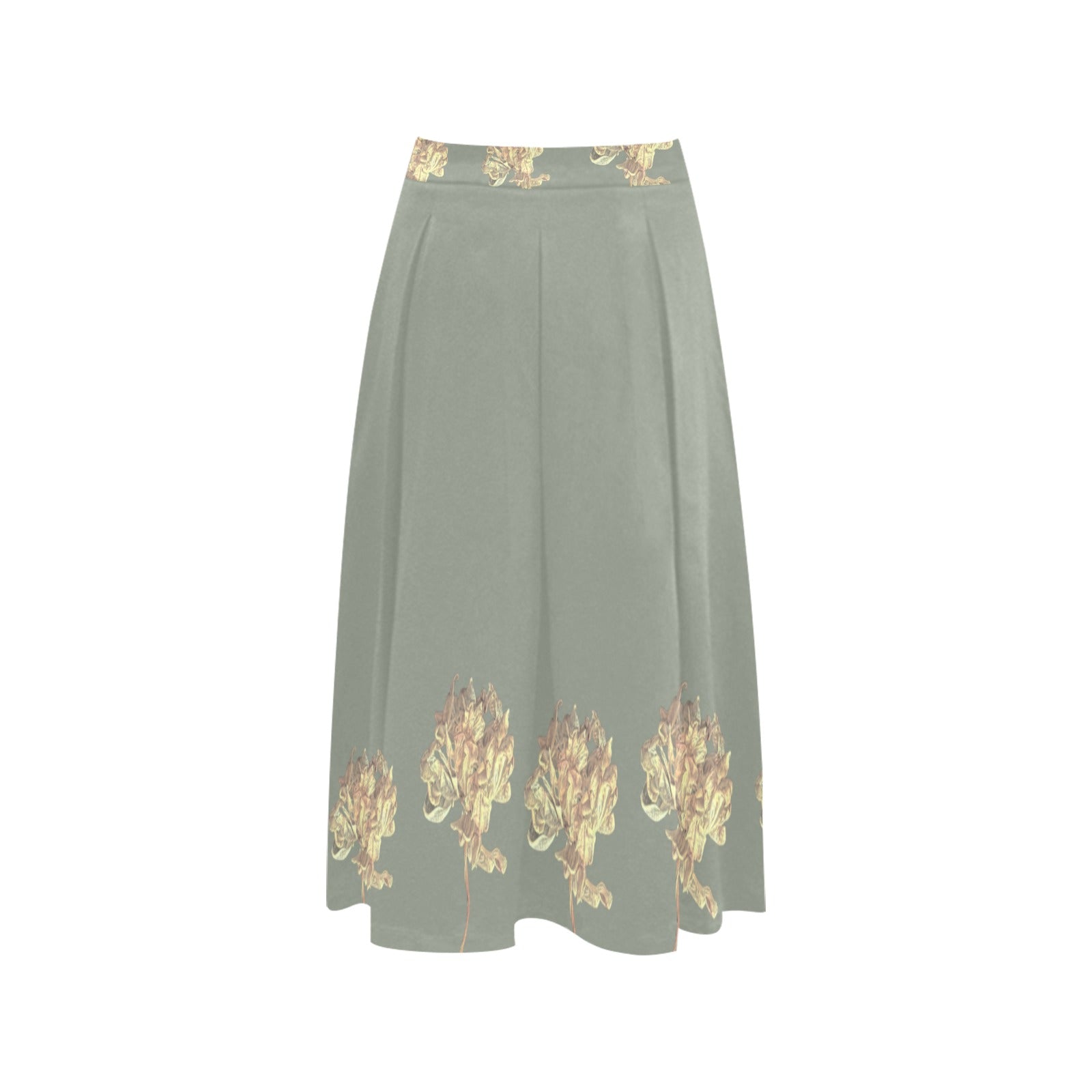 Single Tulip Moon Beam 2 Mnemosyne Women's Crepe Skirt - Lana Art Sweden