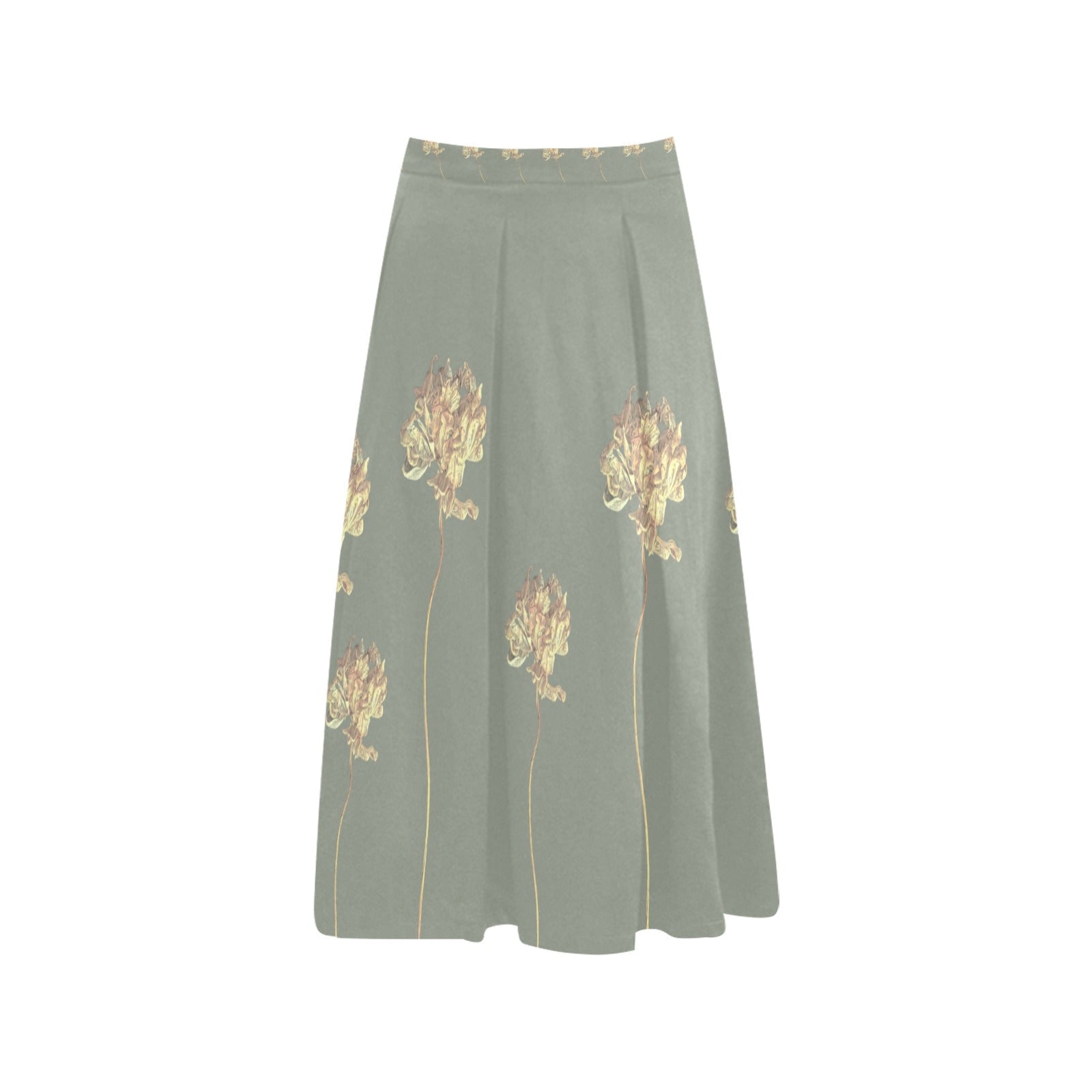 Single Tulip Moon Beam Mnemosyne Women's Crepe Skirt - Lana Art Sweden