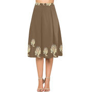Single Tulip Pinecone Mnemosyne Women's Crepe Skirt - Lana Art Sweden