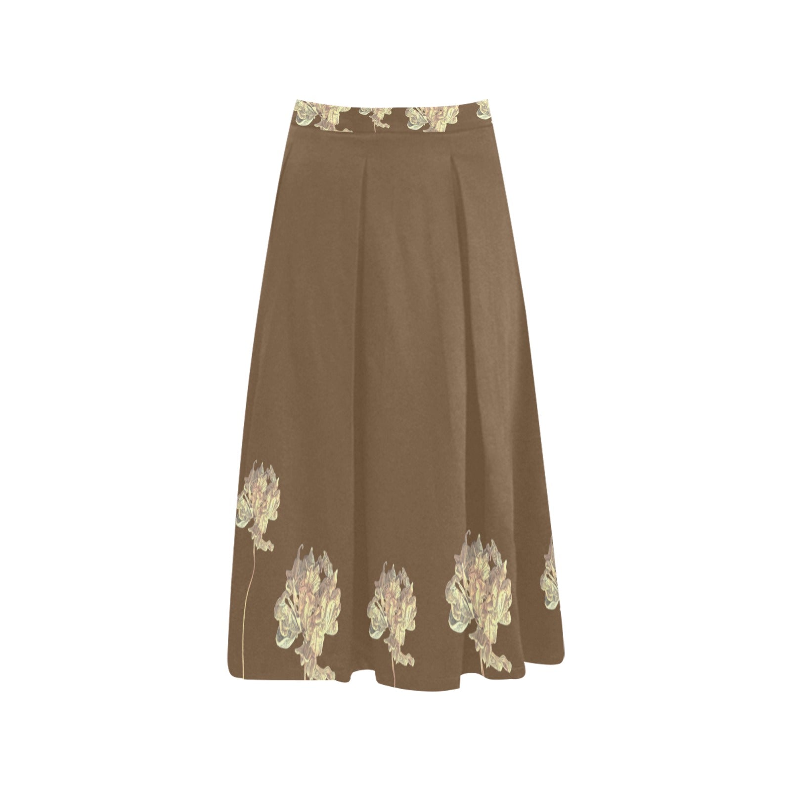 Single Tulip Pinecone Mnemosyne Women's Crepe Skirt - Lana Art Sweden