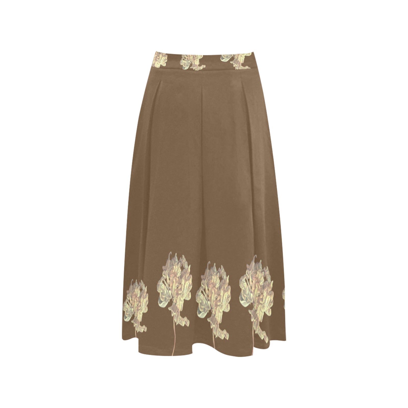Single Tulip Pinecone Mnemosyne Women's Crepe Skirt - Lana Art Sweden