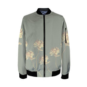 Single Tulip Sage Tall Ladies Bomber Jacket - Lana Art Sweden