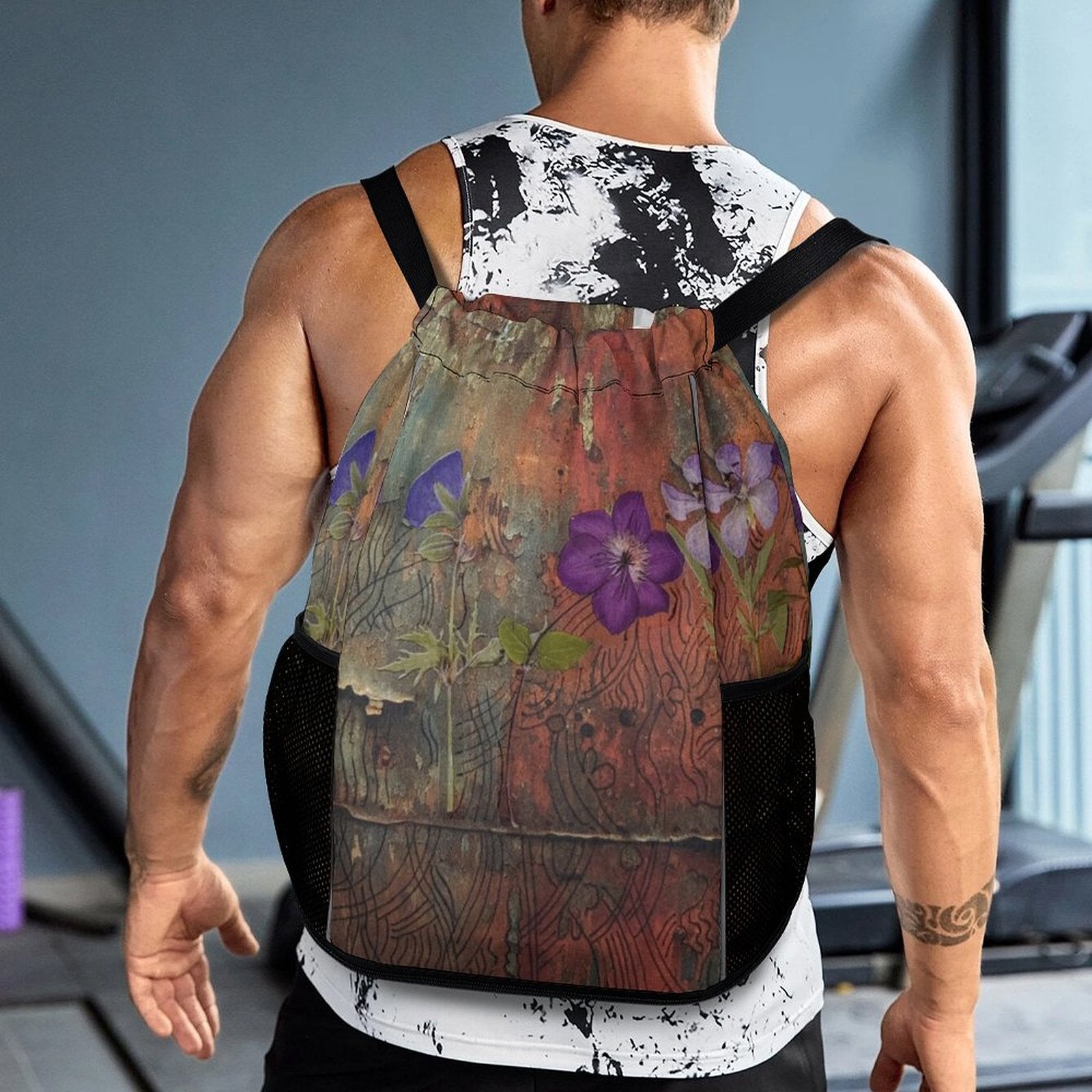 Sport Drawstring Super Light Backpack/Bag with Shoe Compartment - Lana Art Sweden