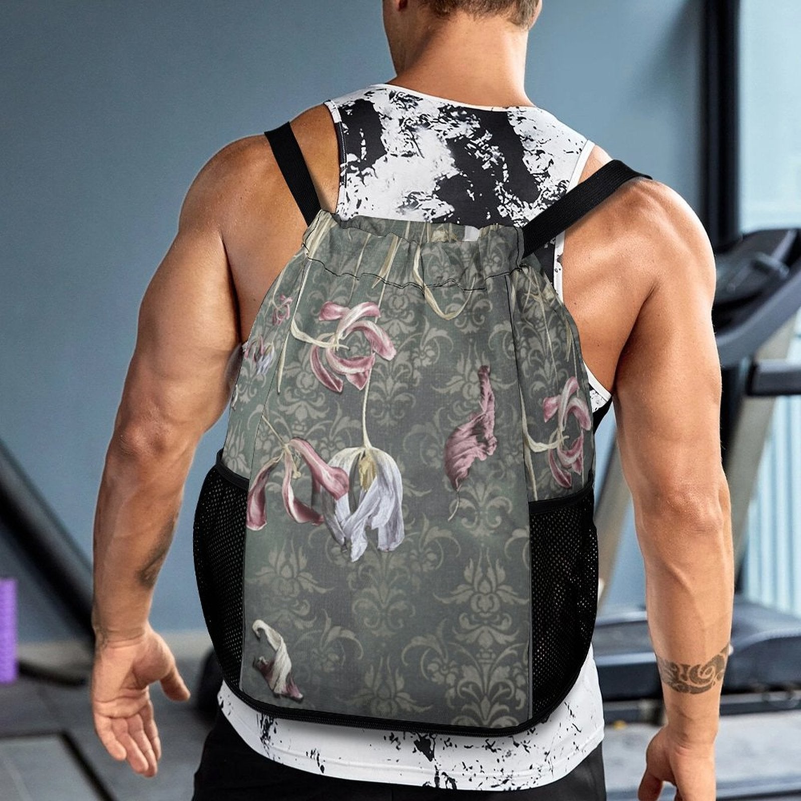 Sport Drawstring Super Light Backpack/Bag with Shoe Compartment - Lana Art Sweden