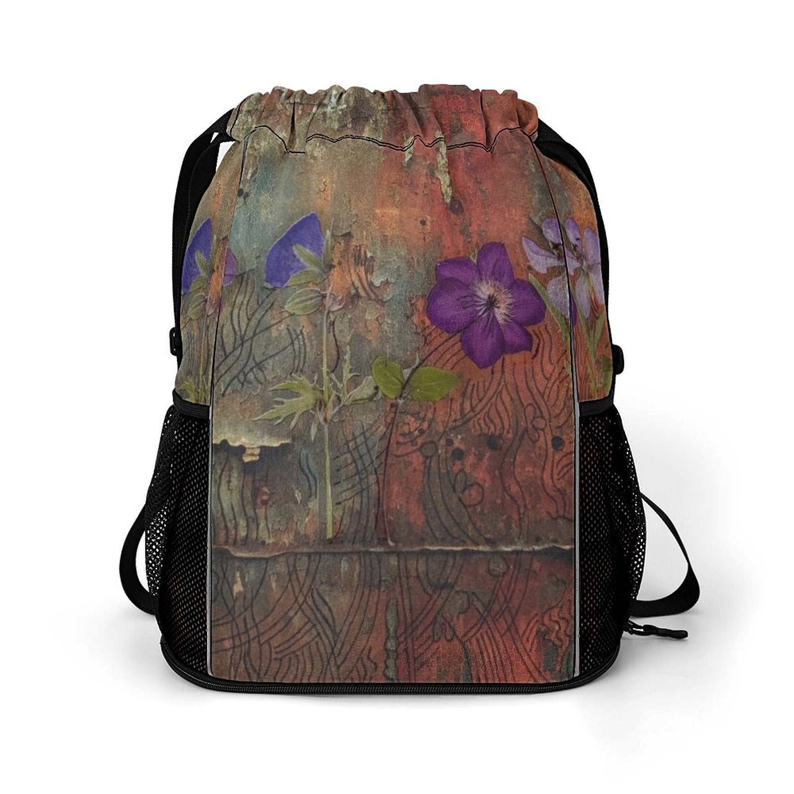 Sport Drawstring Super Light Backpack/Bag with Shoe Compartment - Lana Art Sweden