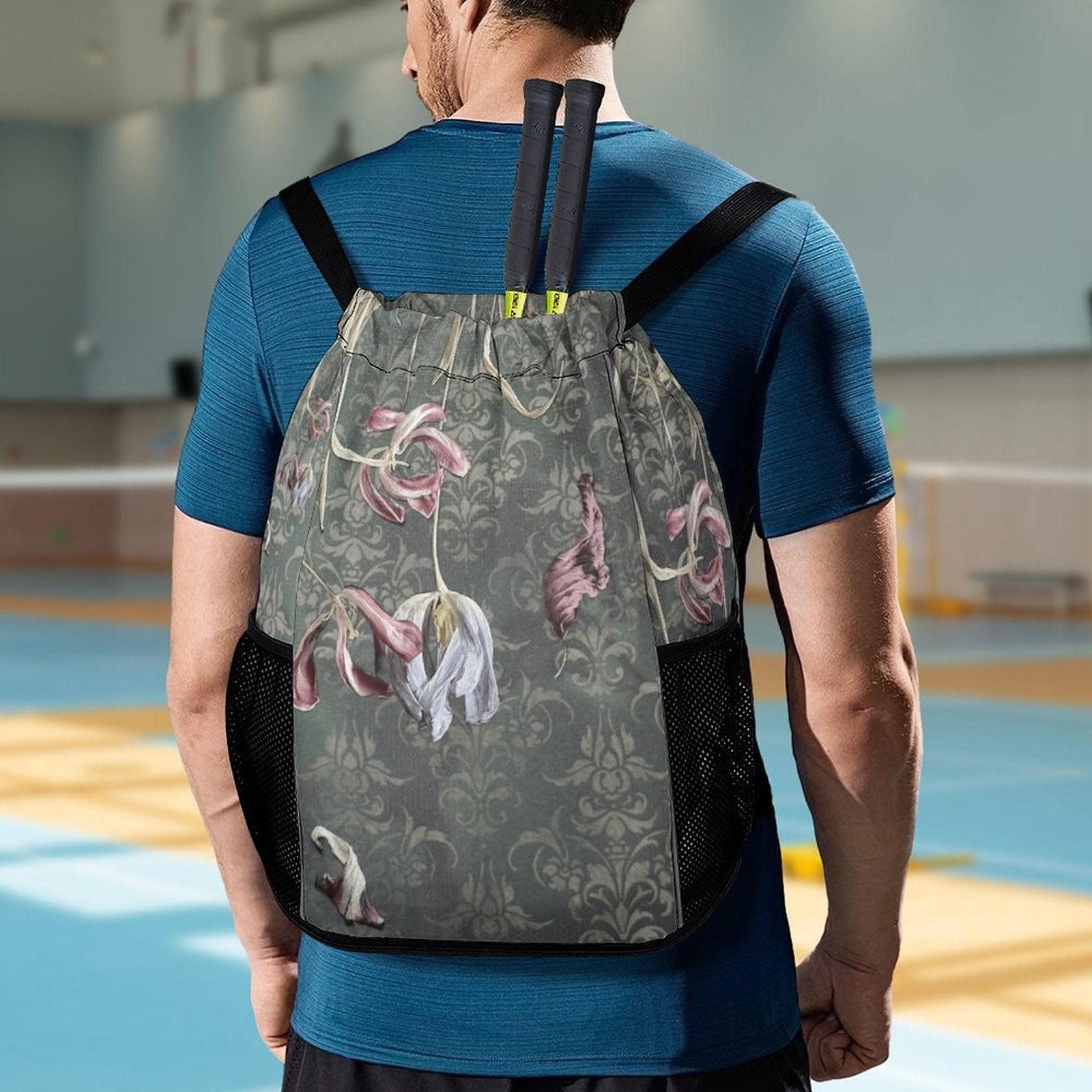 Sport Drawstring Super Light Backpack/Bag with Shoe Compartment - Lana Art Sweden