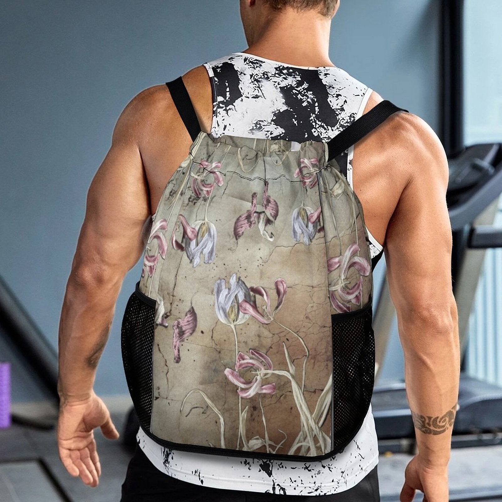 Sport Drawstring Super Light Backpack/Bag with Shoe Compartment - Lana Art Sweden