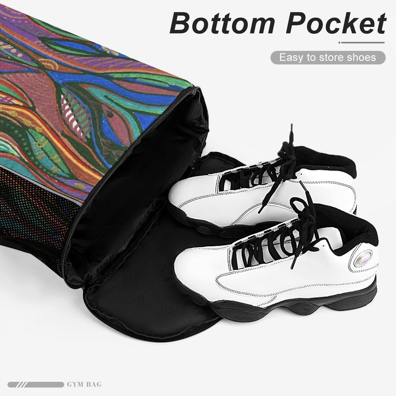 Sport Drawstring Super Light Backpack/Bag with Shoe Compartment - Lana Art Sweden