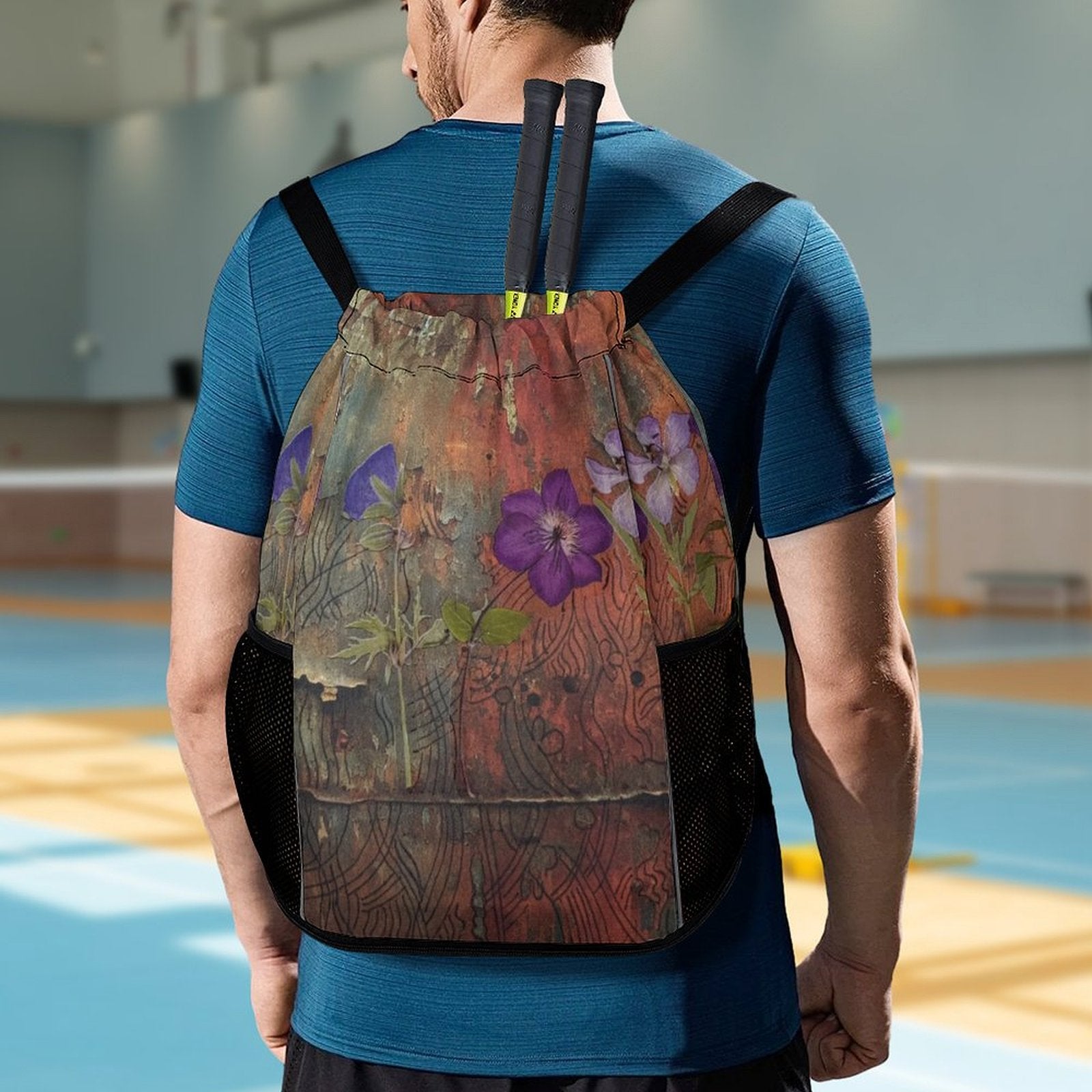 Sport Drawstring Super Light Backpack/Bag with Shoe Compartment - Lana Art Sweden