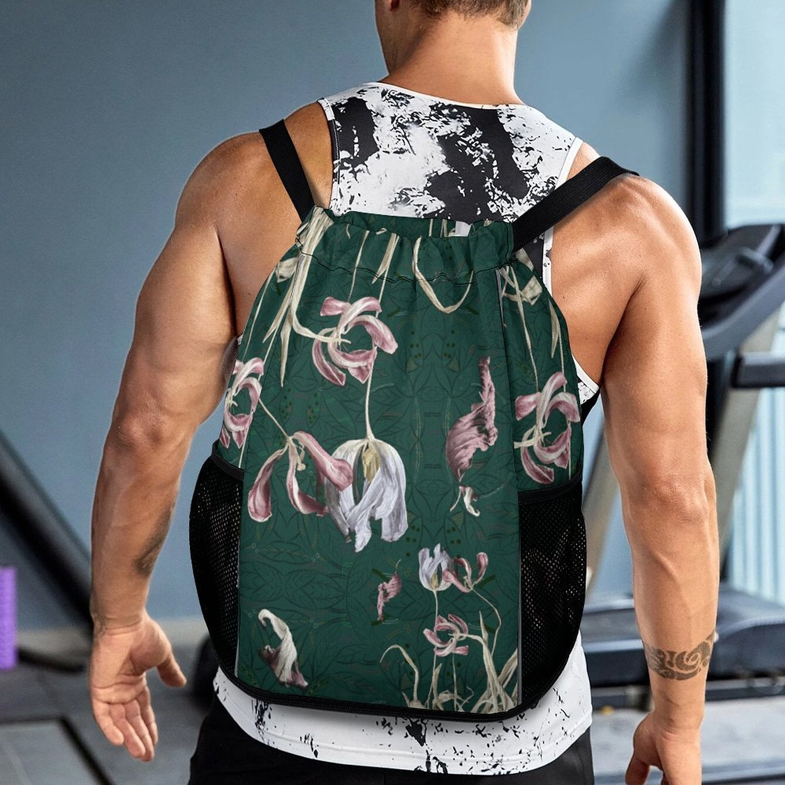 Sport Drawstring Super Light Backpack/Bag with Shoe Compartment - Lana Art Sweden
