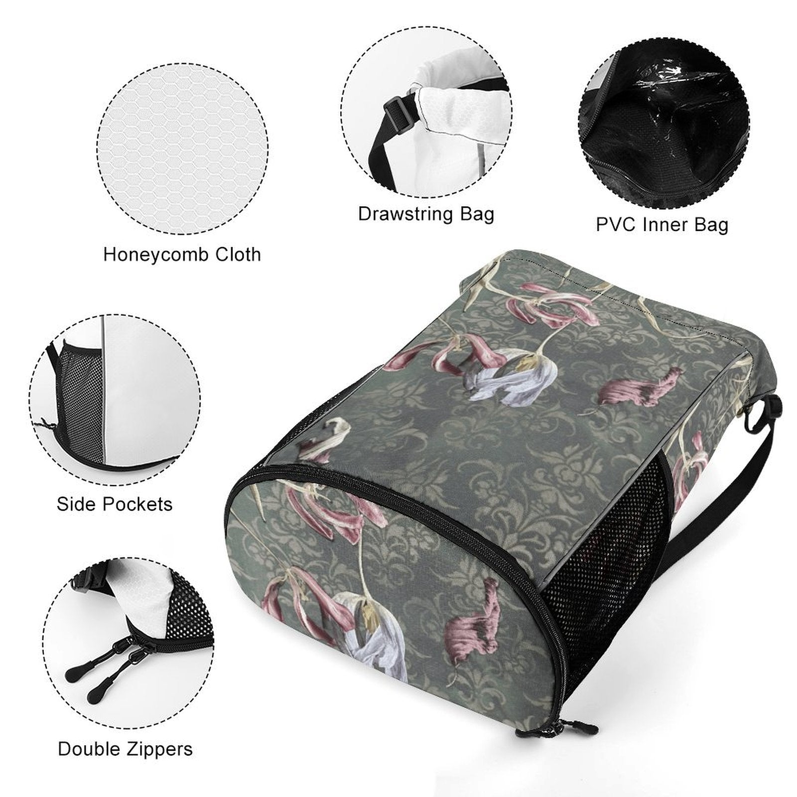 Sport Drawstring Super Light Backpack/Bag with Shoe Compartment - Lana Art Sweden